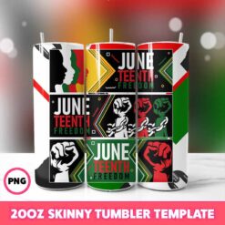 Juneteenth Freedom Tumbler Wrap, 20oz Skinny Tumbler Wrap