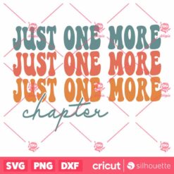 JustOne More Chapter SVG Retro Book Lover SVG