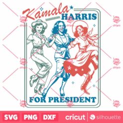 Kamala Harris For President Dancing Girl SVG