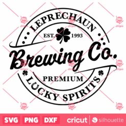 Leprechaun Brewing Co Premium Lucky Spirits SVG stPatricks Design SVG