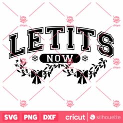 Letits Now SVG Funny Christmas Ugly Sweater T Shirt Bw Digital Design SVG