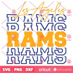 Los Angeles Rams SVG Nfl Football Team T Shirt Retro Design SVG