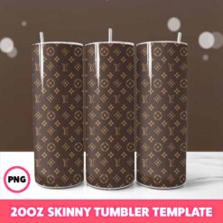 Louis Vuitton Brown Tumbler Wrap, 20oz Skinny Tumbler Wrap