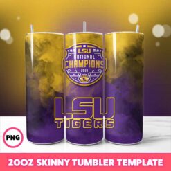 Lsu Tigers Champions 2019 Tumbler Wrap, 20oz Skinny Tumbler Wrap