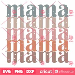 Mama Boho Distressed Stacked SVG Mother Design Cut Files