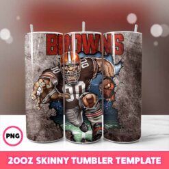 Mascot Cleveland Browns Tumbler Wrap, 20oz Tumbler Wrap