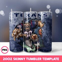 Mascot Houston Texans Tumbler Wrap, 20oz Tumbler Wrap