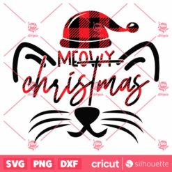 Meowy Christmas SVG Cut Files Cat Christmas SVG