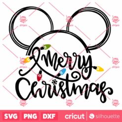 Merry Christmas Lights Mickey SVG Disney SVG