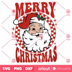 Merry Christmas Santa SVG, Retro Christmas SVG, Christmas SVG, Santa Claus SVG, Christmas Vibes