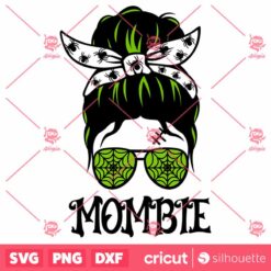 Messy Bun Mombie SVG Mama Halloween SVG