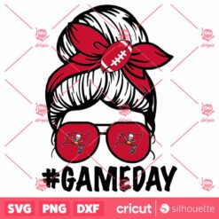 Messy Bun Tampa Bay Buccaneers SVGTampa Bay Buccaneers Fan SVG