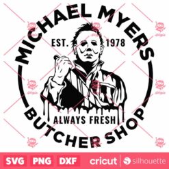 Michael Myers Butcher Shop SVG Halloween Graphics Tshirt Graphics Michael Myers SVG