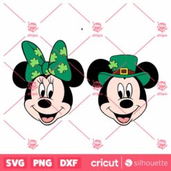 Mickey And Minnie stPatricks Day SVG