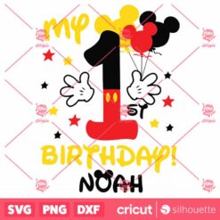 Mickey Happy Birthday Disney SVG Birthday Mickey SVG