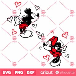 Mickey Minnie Couple Disney Valentine SVG