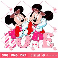 Mickey Minnie Love Valentine SVG