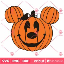 Mickey Pumpkin Head SVG Halloween Pumpkin Mouse Head SVG