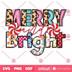 Mini Merry And Bright Christmas Holiday SVG Christmas SVG