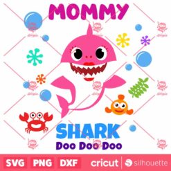 Mommy Shark SVG, Shark Family SVG, Baby Shark SVG, Shark Doo Doo Doo SVG, Shark