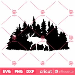 Moose ForestClipart SVG Moose Silhouette SVG