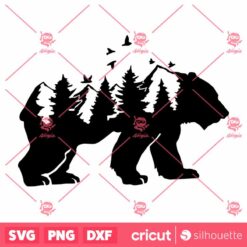 Mountain Range Bear SVG Bear SVG