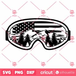 Mountain Snow Goggles SVG Hunting SVG