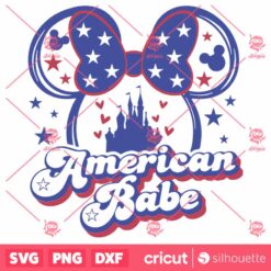 Mouse American Babe SVG Minnie Mouse Castle America Babe SVG