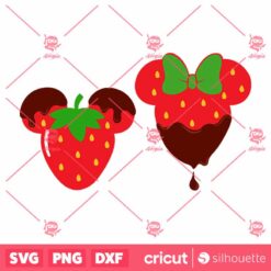 Mouse Head Strawberry SVG Mouse Head SVG