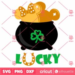 Mouse Pot Of Gold SVG Mickey Mouse Patricks Day SVG