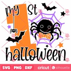 My 1st Halloween Boy SVG Cute Spider Boy T Shirt Design SVG