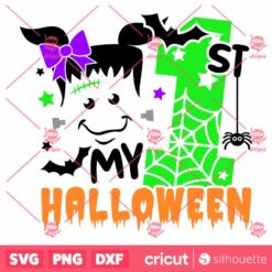 My 1st Halloween Girl SVG Frankenstein Baby Girl T Shirt SVG