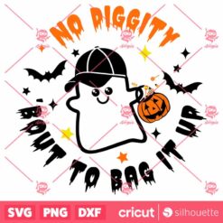 No Diggity Bout To Bag It Up SVG Boy GhostHalloween T Shirt Color Design SVG