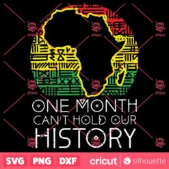 One Month Cant Hold Our History Pan African Black History SVG