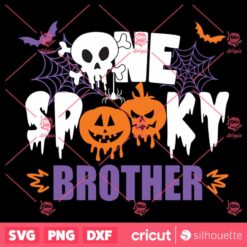 One Spooky Brother SVG One Spooky Family SVG