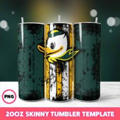 Oregon Ducks Grunge Tumbler Wrap, 20oz Skinny Tumbler Wrap