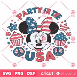 Party In The Usa 4th Of July Minnie SVG