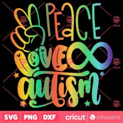 Peace Love Autism SVG Autism Awareness SVG