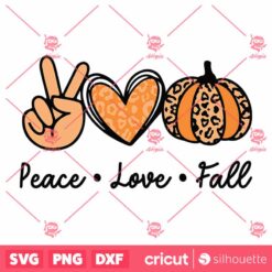 Peace Love Fall Leopard SVG Fall SVG