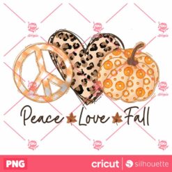 Peace Love Fall PNG Pumpkin PNG