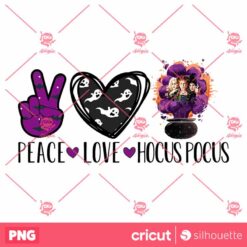 Peace Love Hocus Pocus PNG Halloween Witch PNG