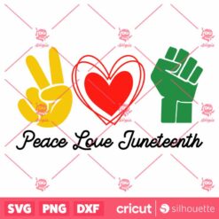 Peace Love Juneteenth SVG, Free Ish SVG, Africa SVG