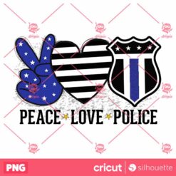 Peace Love Police PNG