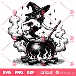 Pin Up Witch SVG Halloween SVG