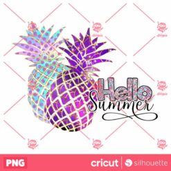 Pineapple Hello Summer PNG Sublimation Hello Summer Sublimation