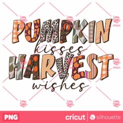 Pumpkin Kisses Harvest Wishes PNG Pumpkin Leopard Pattern PNG