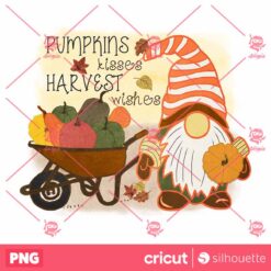 Pumpkin Kisses Harvest Wishes PNG Pumpkin PNG