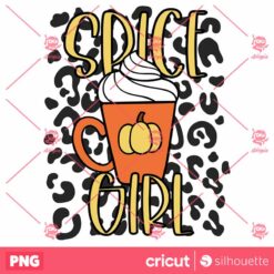 Pumpkin Spice PNG Instant Download Pumpkin Latte Leopard Print