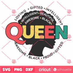 Queen Awesome Beautiful Happy Juneteenth SVG