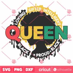 Queen Black Women Happy Juneteenth SVG